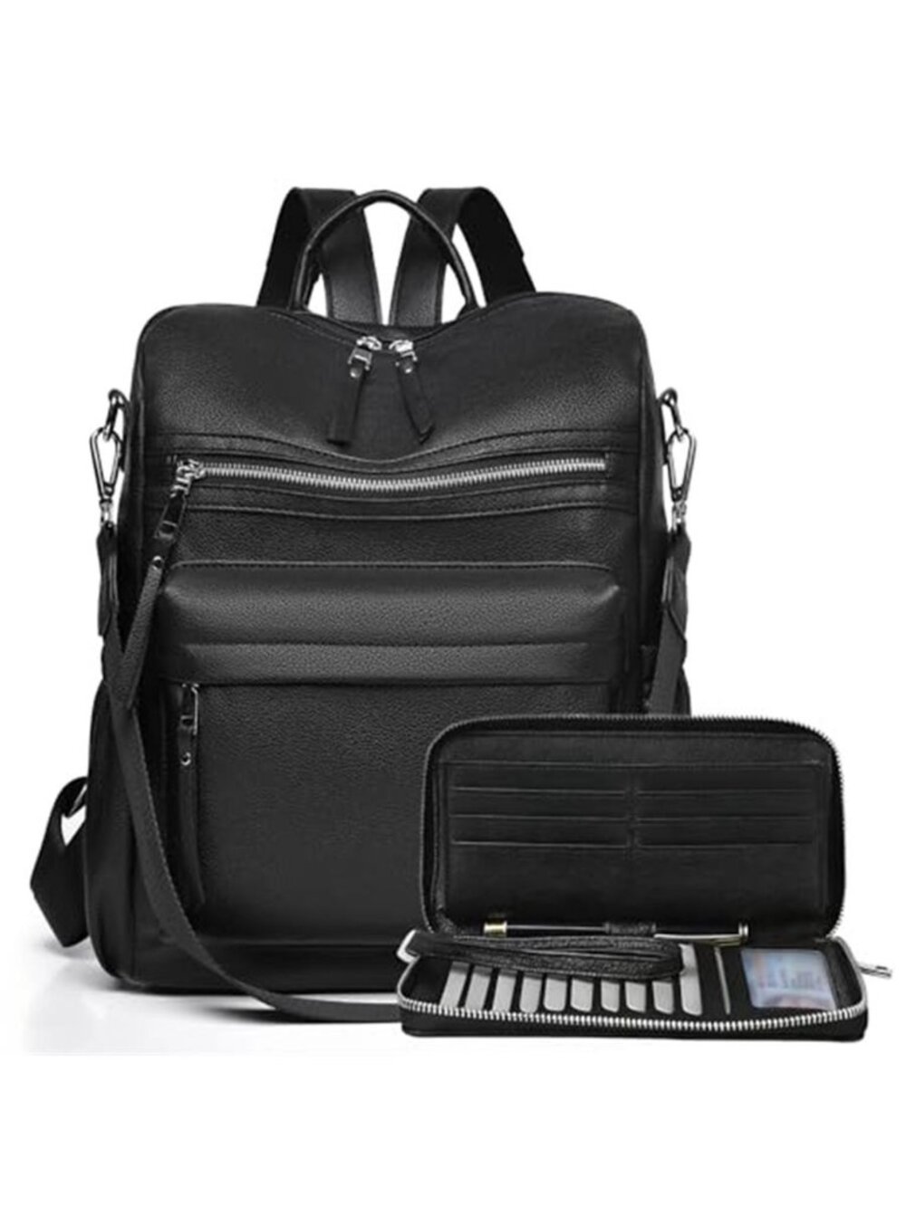 Womens Backpack Purse Leather Travel Backpack Convertible Shoulder Bag